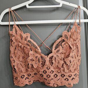 Intimately Free People lace bralette crop top NWT – copper, size M